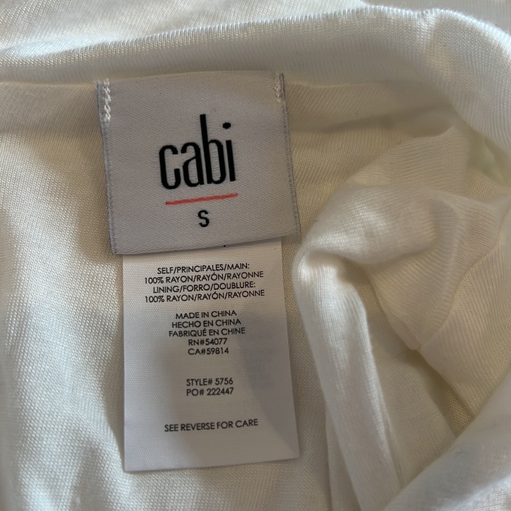 Cabi 5756 White Province Keyhole Top Size Small - Picture 9 of 10